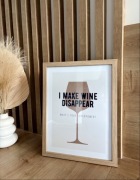 Plakat do kuchni salonu obraz wino kieliszek wina zabawny Desenio 30x40 cm