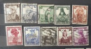 Niemcy 3 rzesza wartościowa seria Stroje ludowe Mi 588-597 czysty 1935r