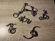 zestaw 5 łamigłówek logicznych metalowych