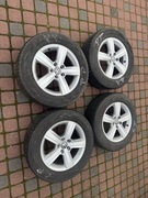 Felgi aluminiowe 6,5JX16H2 ET40,l 5x112 wraz z oponami 215/60R16 zimow