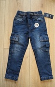 Spodnie dżinsowe chłopięce smyk z podszyciem r.110