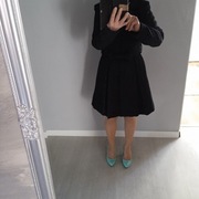 Płaszcz ONLY r M czarny ze srebrną nitką - stan idealny 