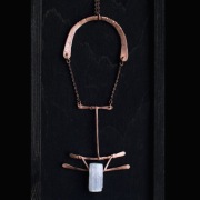 Naszyjnik Selenit miedź etniczny unikat boho