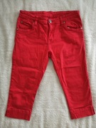 Czerwone jeansowe krótkie spodenki szorty ok. 36 - 38