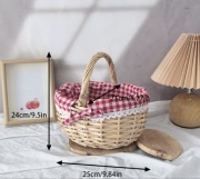 KOSZYK WIELKANOCNY JEDZENIA KOSZ PIKNIKOWY Z KRATĄ KOSZ WIKLINOWY