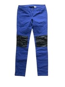 Niebieskie spodnie rurki eko skóra BonPrix 32,XXS/34,XS