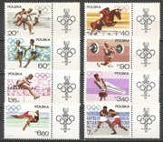 Polska 1967 fi 1613-1620 przywieszka z prawej Apel Olimpijski**czyste