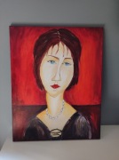 Portret kobiety, obraz akrylowy, rękodzieło