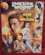 Star Wars. Gwiezdne Wojny.  Atak klonów. Dwa albumy z naklejkami. 