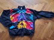 Vintage kurtka wiatrówka XxL nadim's kolorowa czarna retro