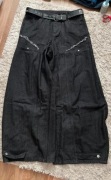 Szerokie baggy Vintage Jeansy Carpenter Workwear Hype Unikat XS 34 na 170cm