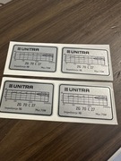 Tabliczki Naklejki na kolumny Unitra Tonsil ZG70C27