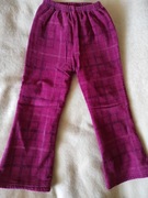 Modne zimowe ocieplane polarem spodnie 122cm