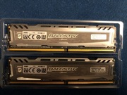 2 kości pamięci RAM DDR 4 Micron Ballistix (2 x 4 GB = 8 GB RAM)
