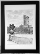 Obraz Gdynia 21x30 okno 17x22,6 narysowany Oferuje autor Jerzy Okoń