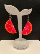 Kolczyki ręcznie robione z masy Fimo grapefruit