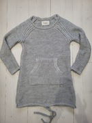 ciepły sweter wełna tunika  szary By o la la!