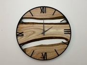 Zegar drewniany w stylu loft fi. 50 cm.