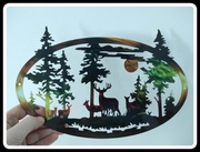 Nowa nietypowa dekoracja ścienna obraz las jelenie