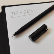 Notatnik wielokrotnego użytku A5 + długopis i ściereczka – niebieski