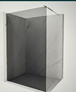 NOWA Ścianka, szyba, kabina prysznicowa Walk-in grafit+ złoto