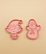 Foremki świąteczne Elf i Bałwanek – wykrawaczka + stempel, zestaw 2 szt.