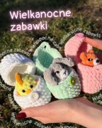 Wielkanocne zabawki+koszyk