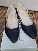 Baleriny baletki Alexio Giorgio granatowe skórzane rozmiar 35