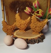 Świeca kura wielkanocna z wosku pszczelego