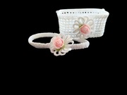 Koszyczek i opaska komplet na Boże Ciało dla malutkiej damy 