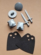 Lego Castle akcesoria, czarne pelerynki nowe