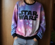 Bluza damska Sinsay rozmiar M czarno-różowa Star Wars Galaxy