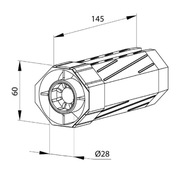 Końcówka wałka fi 60 OBS 60