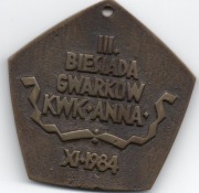 KWK Anna PSZÓW - Medal - III Biesiada GWARKÓW 1984r.