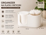 Organizer na patyczki i waciki kosmetyczne pojemnik łazienkowy