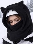 Zimowa duża kominiarka czapka z uszami