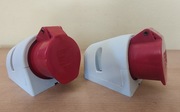 2 gniazda elektryczne ścienne siłowe 16A 5P hermetyczne IP44 PCE typ115