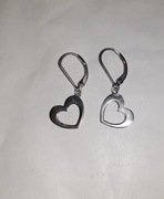 Kolczyki serduszka srebrne