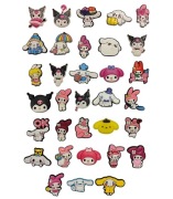 Przypinki do butów typu crocs charms zawieszka Sanrio Kuromi  33 szt