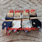 20 par skarpety skarpetki damskie dziewczęce, r. 35-39, Pierwsza jakość 