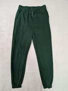 Zielone bawełniane spodnie dresowe dresy butelkowa zieleń H&M 158 jak nowe