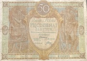 Stary banknot Polska 50 zł 1929 rok Rzeczpospolita 