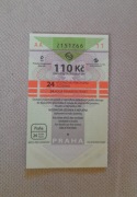 Bilet komunikacji miejskiej - PRAGA / CZECHY 110Kc 24h z 2011r.
