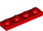 LEGO PLATE 1X4 RED 371021/3710