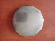 Puderniczka srebrna , stara z lusterkiem