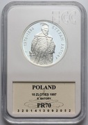 171. 10 złotych Stefan Batory 1997 półpostać PR70