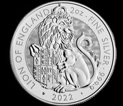 2oz Bestie Tudorów Lion of England 2022 The Royal Tudor Beasts Ag.9999