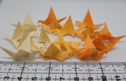 15 x Mini żuraw ptak origami handmade zestaw pomarańczowy jasna brzoskwinia