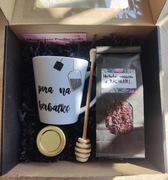 MINI BOX zestaw prezentowy K&H dla Niego Kubek 300 napis Pora na herbatkę