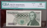 5000 zł złotych - 1982 r. seria AA 6971095 - stan 1 GDA 65 EPQ
